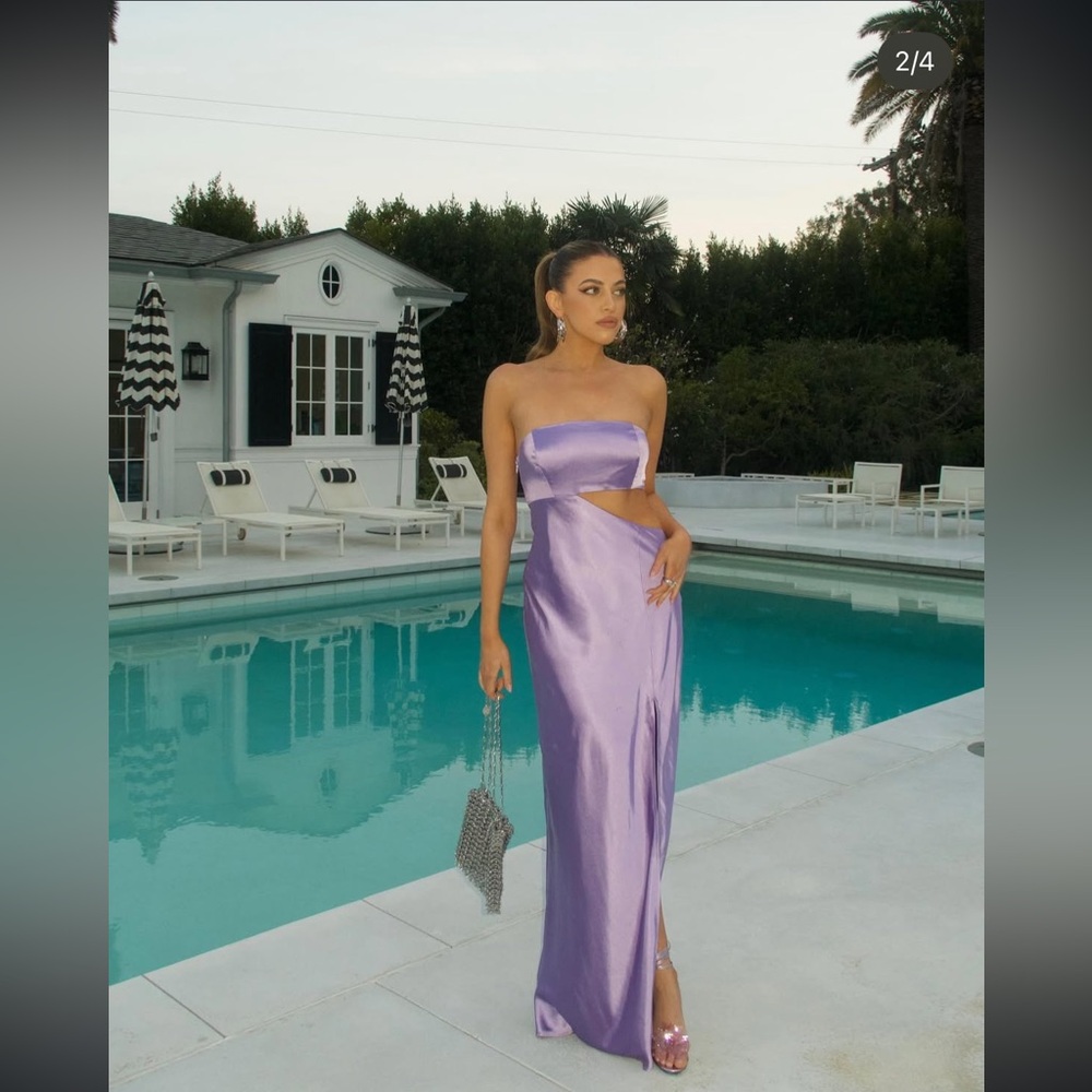 Jane cut out satin maxi dress
